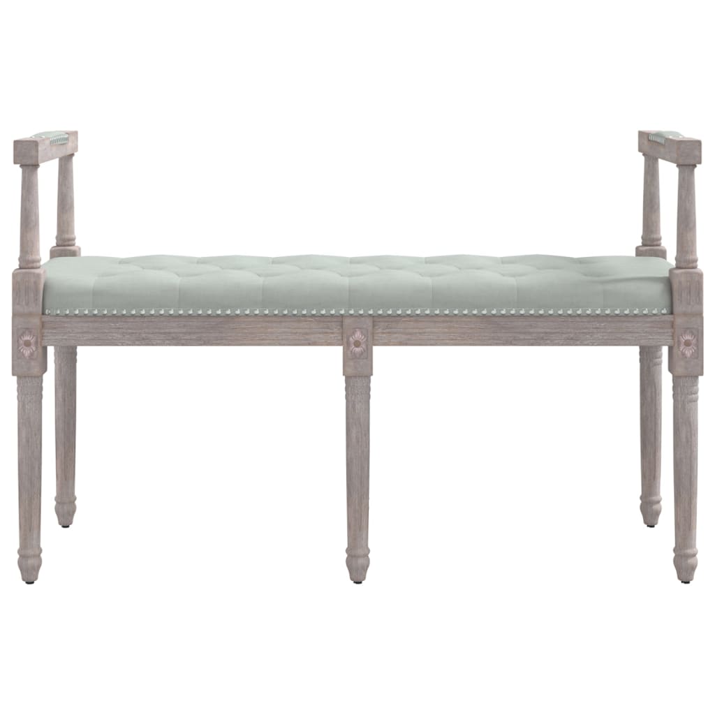 Panca Grigio Chiaro 110x40x70 cm in Velluto