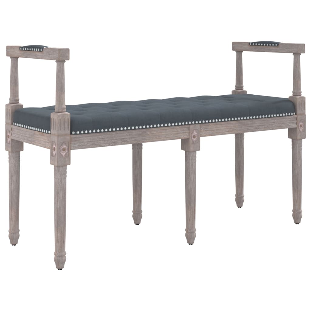 Panca Grigio Scuro 110x40x70 cm in Velluto