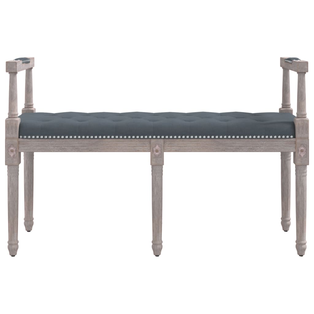 Panca Grigio Scuro 110x40x70 cm in Velluto