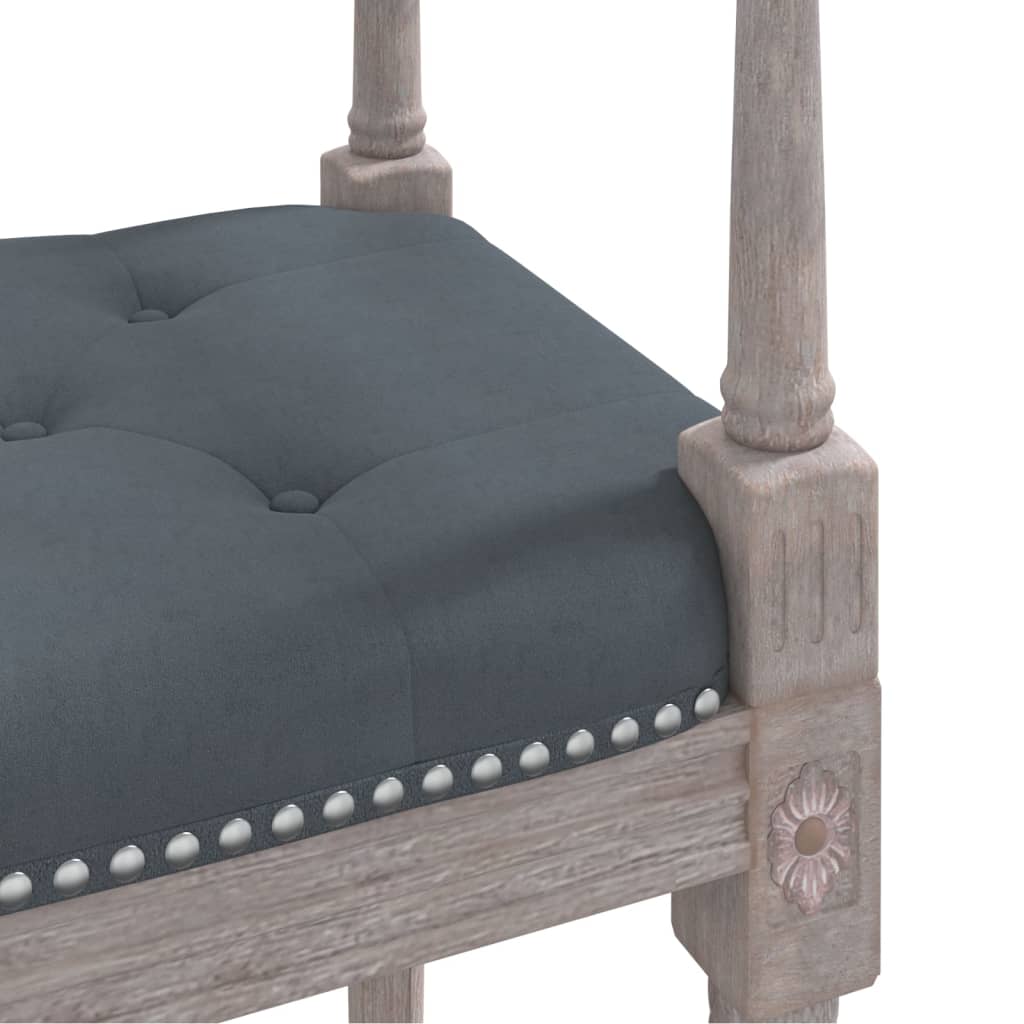 Panca Grigio Scuro 110x40x70 cm in Velluto