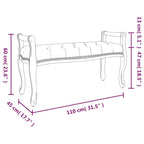 Panca Grigio Chiaro 110x45x60 cm in Velluto