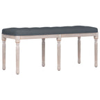 Panca Grigio Scuro 110x40x49 cm in Velluto