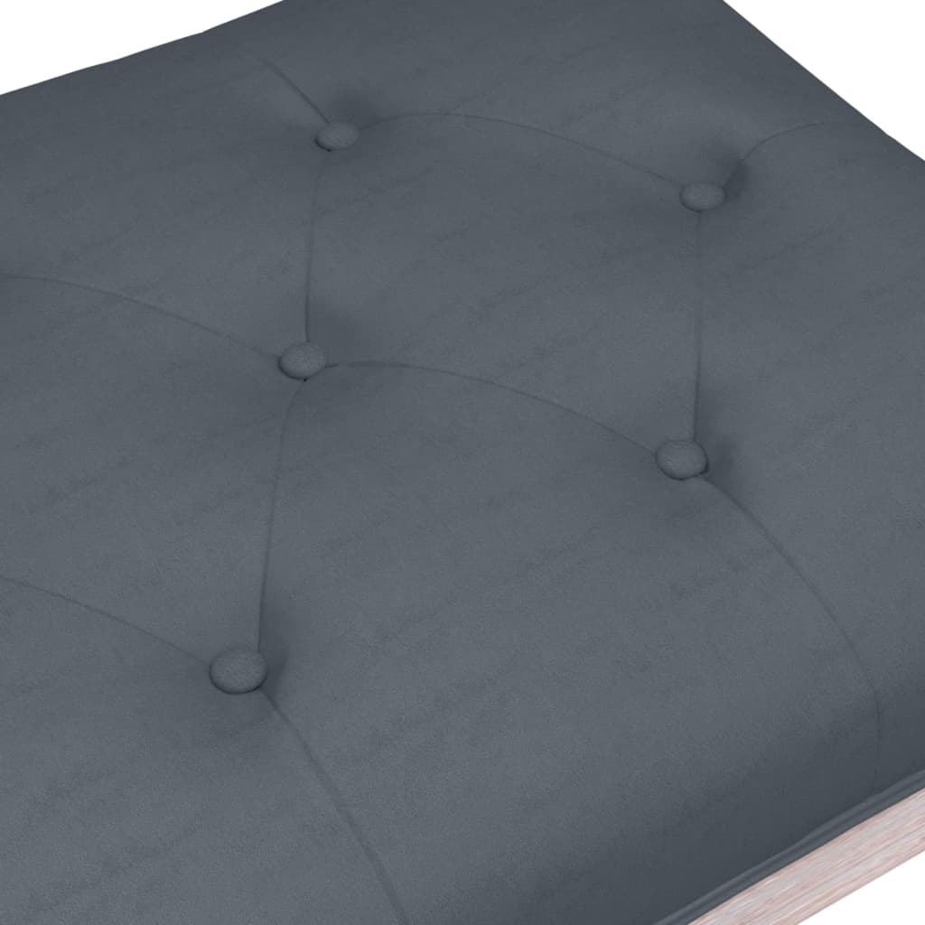 Panca Grigio Scuro 110x40x49 cm in Velluto