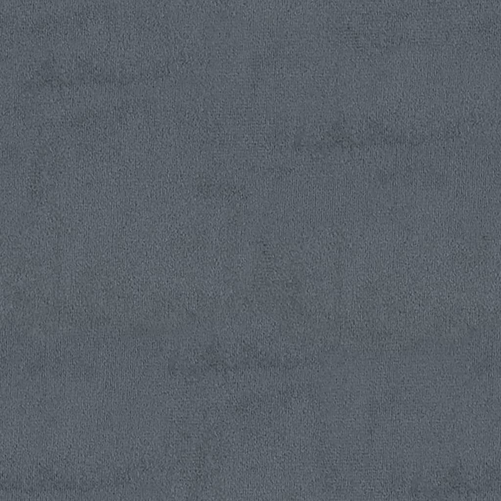 Sgabello Portaoggetti Grigio Scuro 45x45x49 cm in Velluto