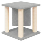 Albero per Gatti con Tiragraffi in Sisal Grigio Chiaro 37 cm