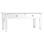 Tavolino Salotto a Specchio 106x45x45cm Legno Multistrato Vetro