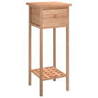 Tavolino con Cassetto 25x25x60 cm Legno Massello di Noce