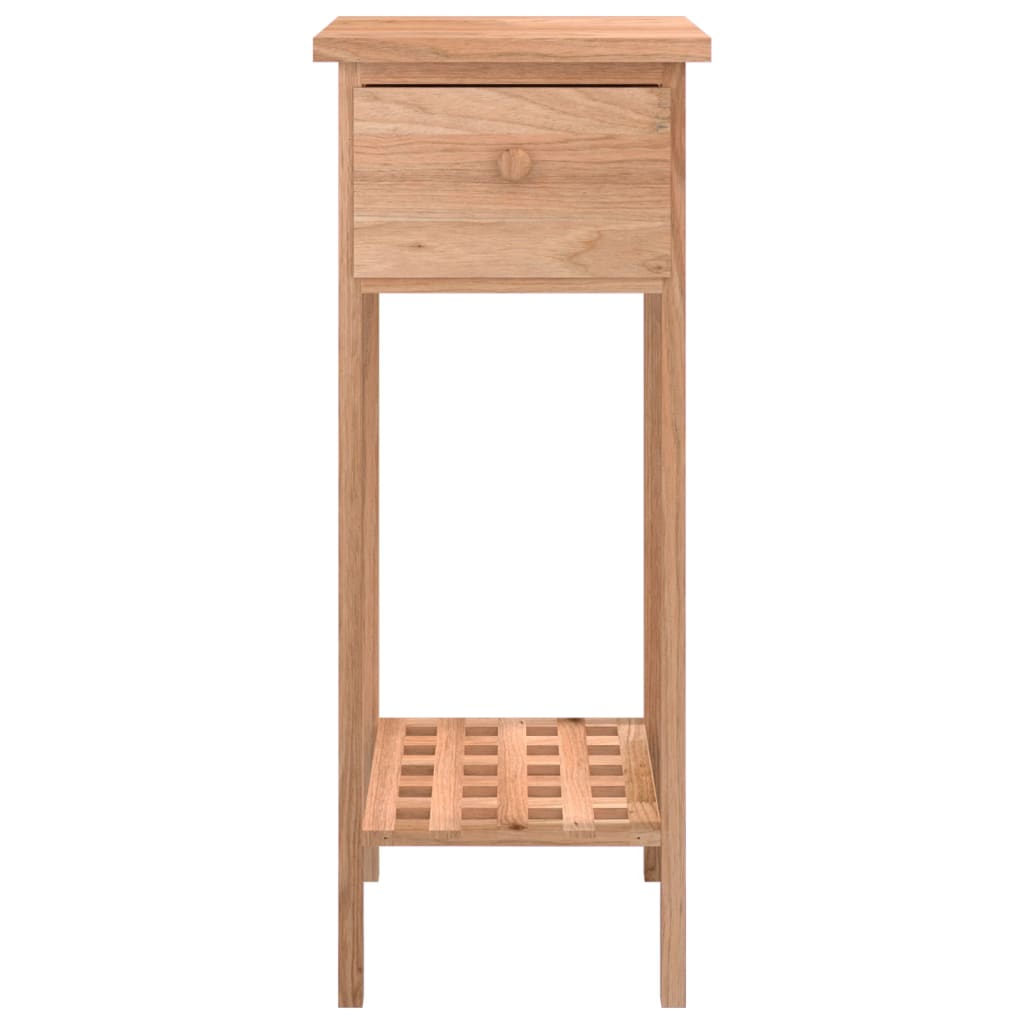Tavolino con Cassetto 25x25x60 cm Legno Massello di Noce