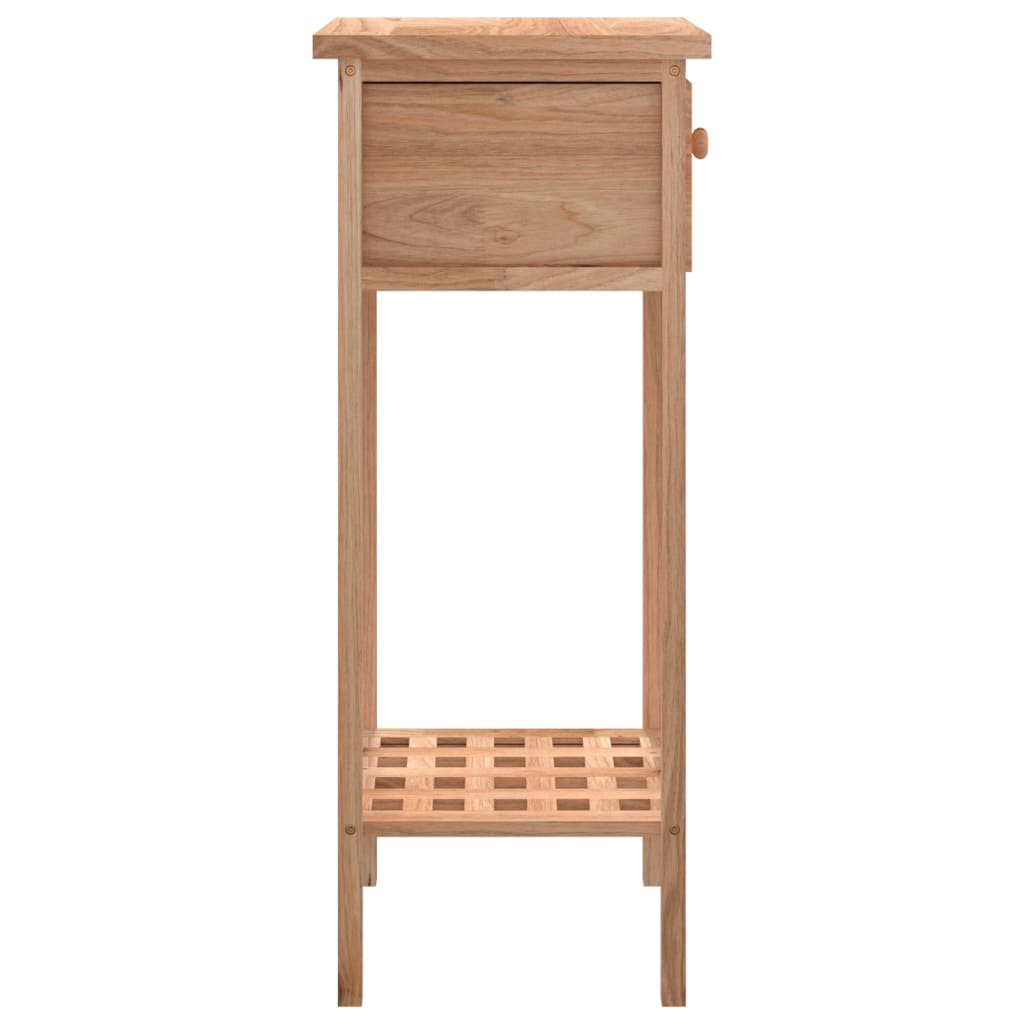Tavolino con Cassetto 25x25x60 cm Legno Massello di Noce