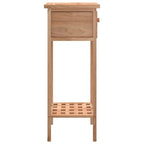 Tavolino con Cassetto 25x25x60 cm Legno Massello di Noce