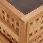 Comodino 34x34x34 cm in Legno Massello di Noce