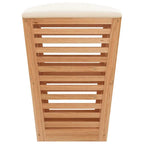 Sgabello da Bagno 40,5x40,5x56 cm in Legno Massello di Noce