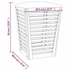 Sgabello da Bagno 40,5x40,5x56 cm in Legno Massello di Noce