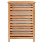 Cesto del Bucato 45x45x65 cm Legno Massello di Noce