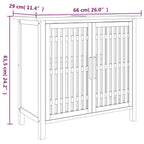 Mobile Lavabo da Bagno 66x29x61,5cm Legno Massello di Noce