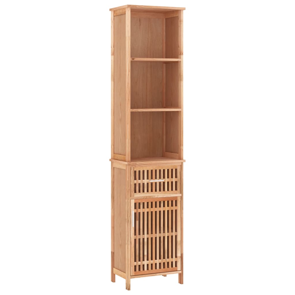 Armadietto da Bagno 42x29x182 cm in Legno Massello di Noce