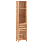 Armadietto da Bagno 42x29x182 cm in Legno Massello di Noce