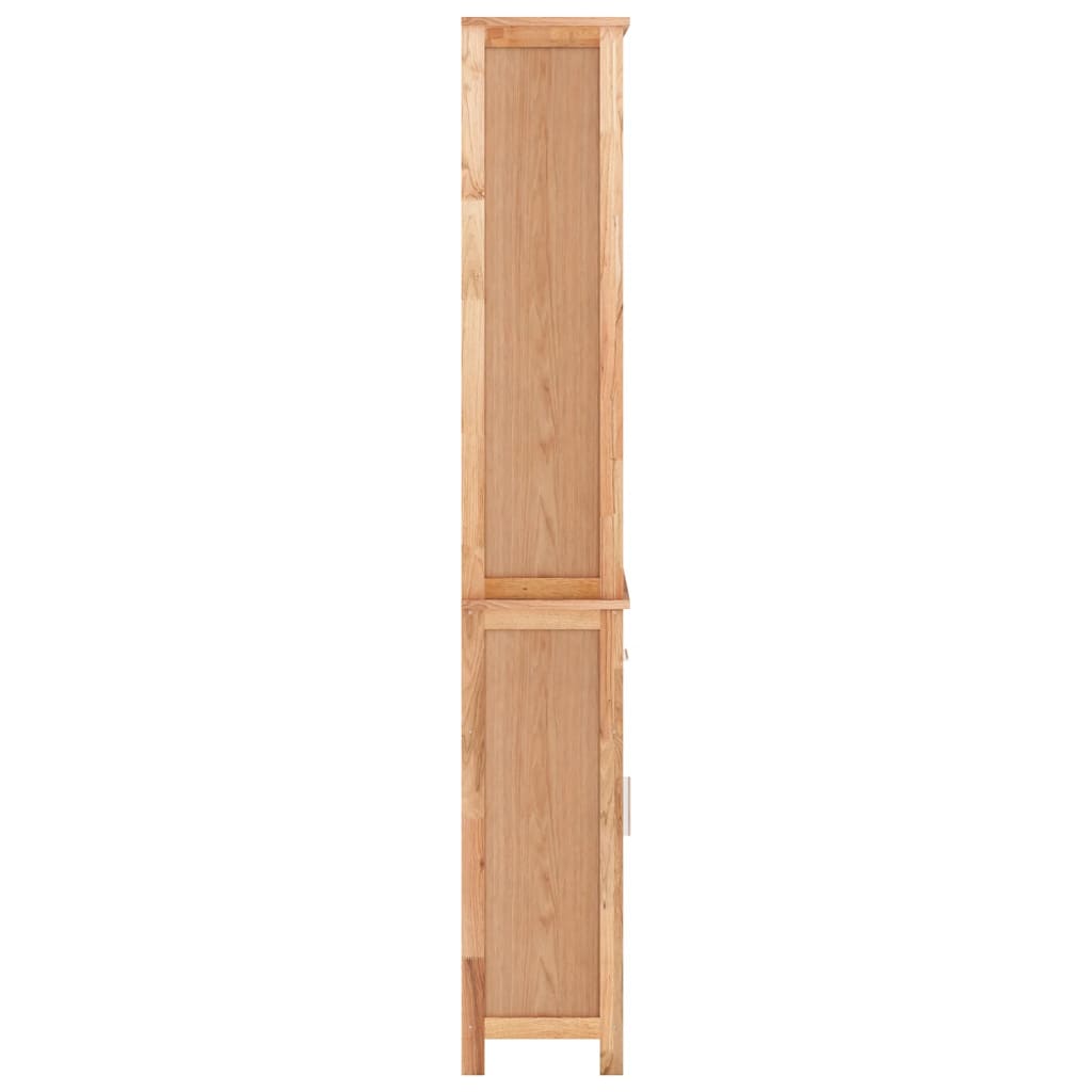 Armadietto da Bagno 42x29x182 cm in Legno Massello di Noce