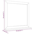Specchio da Parete 55x55 cm in Legno Massello di Noce