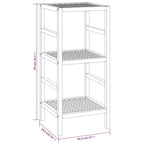 Scaffale da Bagno 35,5x35,5x79 cm in Legno Massello di Noce