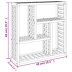 Mensola da Parete 49x15x49 cm in Legno Massello di Noce