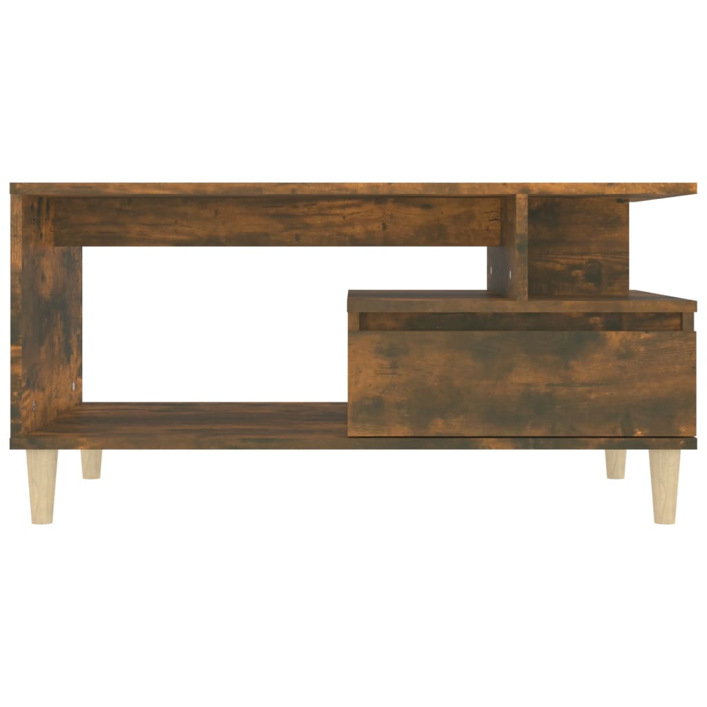 Tavolino da Salotto Rovere Fumo 90x49x45 cm Legno Multistrato