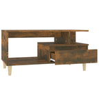 Tavolino da Salotto Rovere Fumo 90x49x45 cm Legno Multistrato