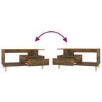 Tavolino da Salotto Rovere Fumo 90x49x45 cm Legno Multistrato