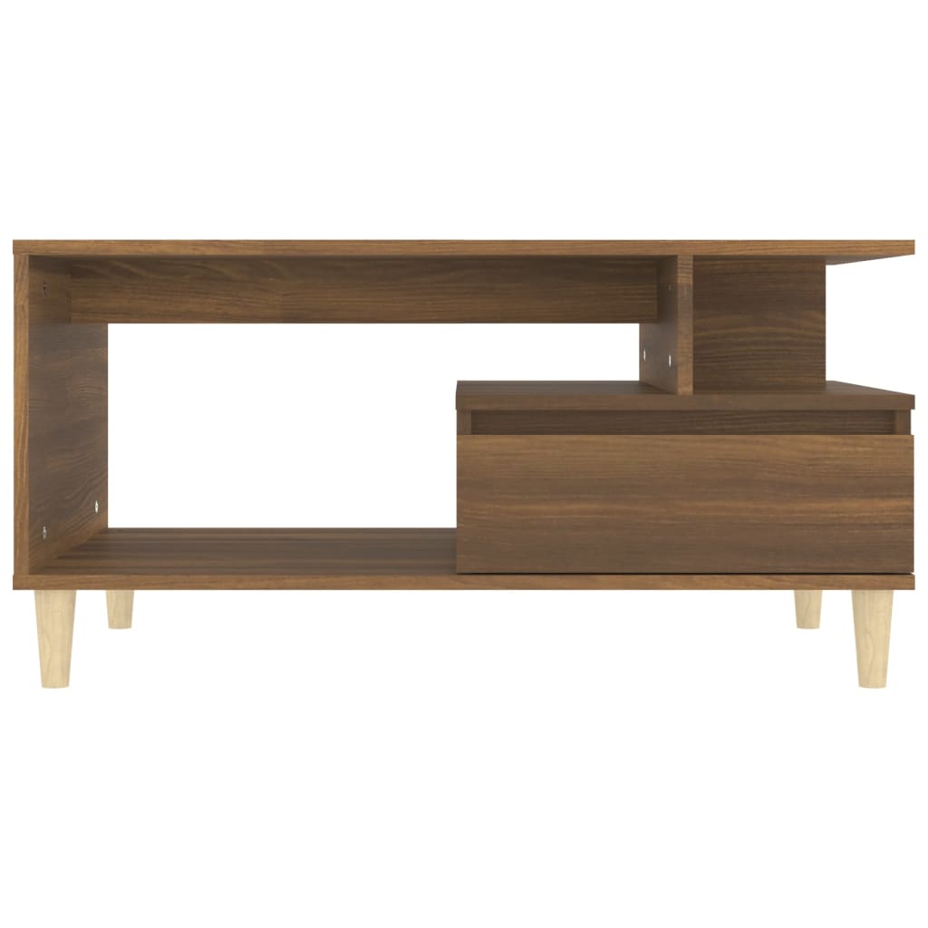 Tavolino Salotto Rovere Marrone 90x49x45 cm Legno Multistrato