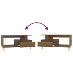 Tavolino Salotto Rovere Marrone 90x49x45 cm Legno Multistrato