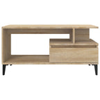Tavolino da Salotto Rovere Sonoma 90x49x45 cm Legno Multistrato