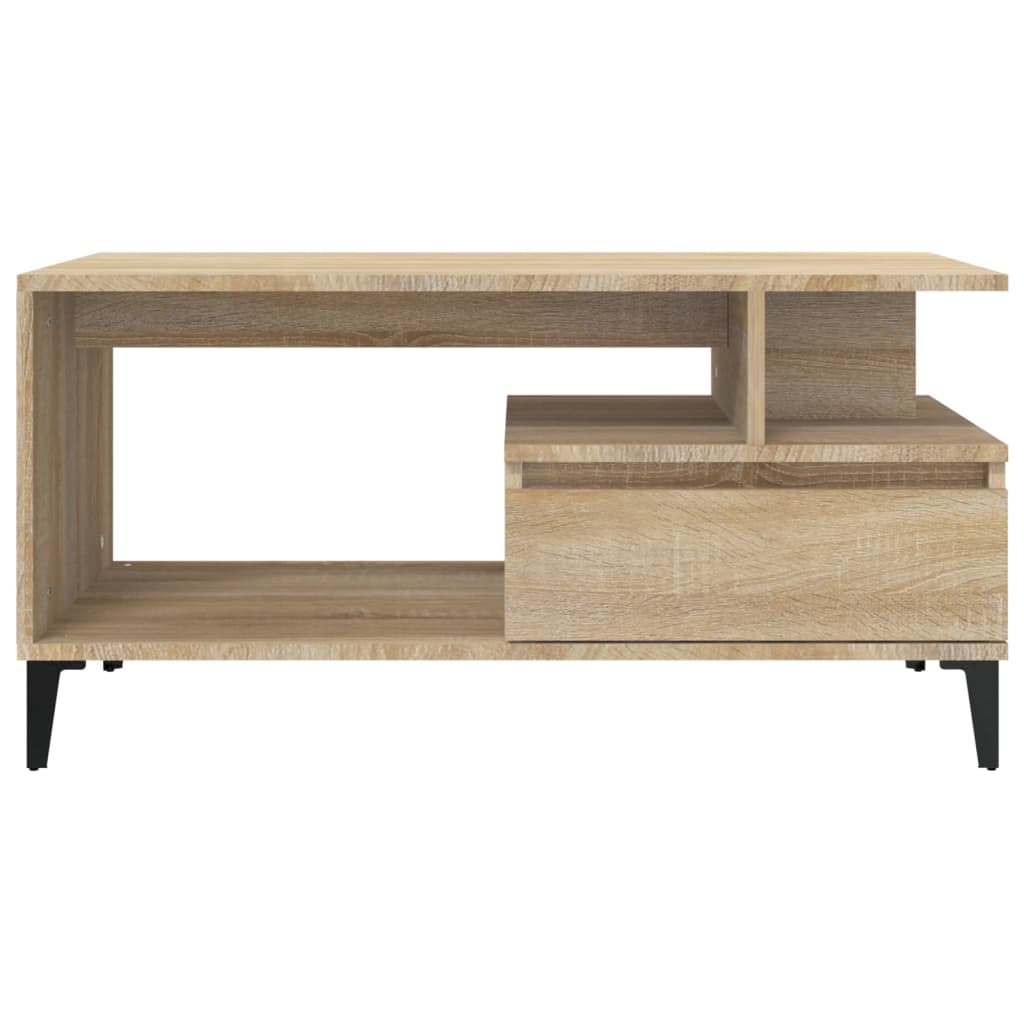 Tavolino da Salotto Rovere Sonoma 90x49x45 cm Legno Multistrato