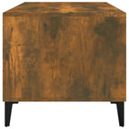 Tavolino da Salotto Rovere Fumo 90x49x45 cm Legno Multistrato