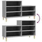 Scarpiera Grigio Sonoma 102x36x60 cm in Legno Multistrato