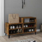 Scarpiera Rovere Fumo 102x36x60 cm in Legno Multistrato