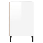 Scarpiera Bianco Lucido 102x36x60 cm in Legno Multistrato