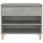 Scarpiera Grigio Cemento 70x36x60 cm in Legno Multistrato