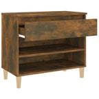 Scarpiera Rovere Fumo 70x36x60 cm in Legno Multistrato