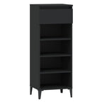 Scarpiera Nera 40x36x105 cm in Legno Multistrato