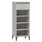 Scarpiera Grigio Cemento 40x36x105 cm in Legno Multistrato