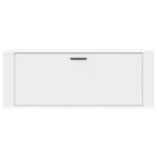 Scarpiera a Muro Bianca 100x35x38 cm in Legno Multistrato