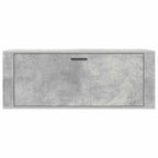 Scarpiera a Muro Grigio Cemento100x35x38cm in Legno Multistrato