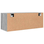 Scarpiera a Muro Grigio Sonoma 100x35x38cm in Legno Multistrato