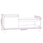 Tavolino da Salotto Bianco Lucido 100x50x45cm Legno Multistrato