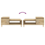 Tavolino da Salotto Rovere Sonoma 100x50x45cm Legno Multistrato