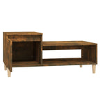 Tavolino da Salotto Rovere Fumo 100x50x45 cm Legno Multistrato