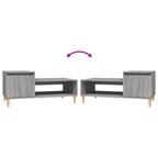 Tavolino da Salotto grigio sonoma 100x50x45cm Legno Multistrato
