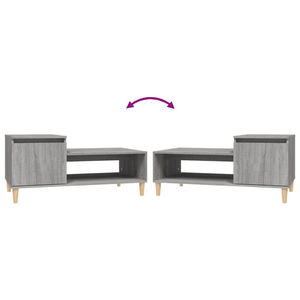 Tavolino da Salotto grigio sonoma 100x50x45cm Legno Multistrato