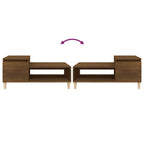 Tavolino da Salotto Rovere Marrone100x50x45cm Legno Multistrato