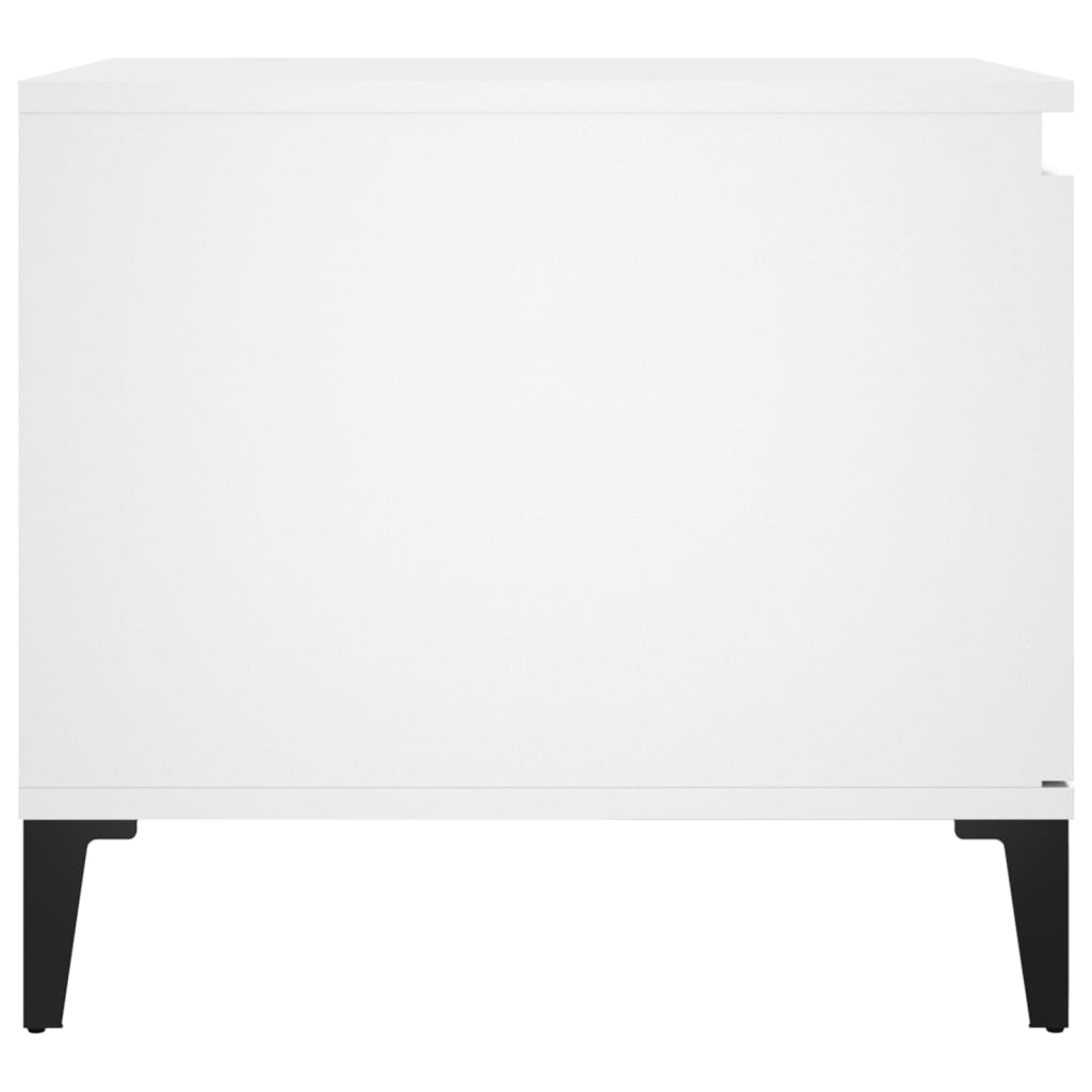 Tavolino da Salotto Bianco 100x50x45 cm in Legno Multistrato